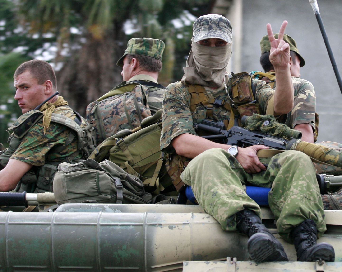Vene sõdurid Abhaasias.