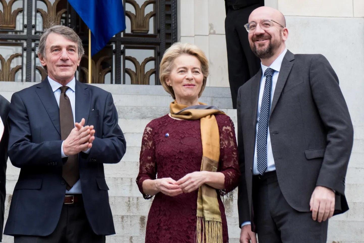 David Sassoli, Ursula Von Der Leyen, Charles Michel.