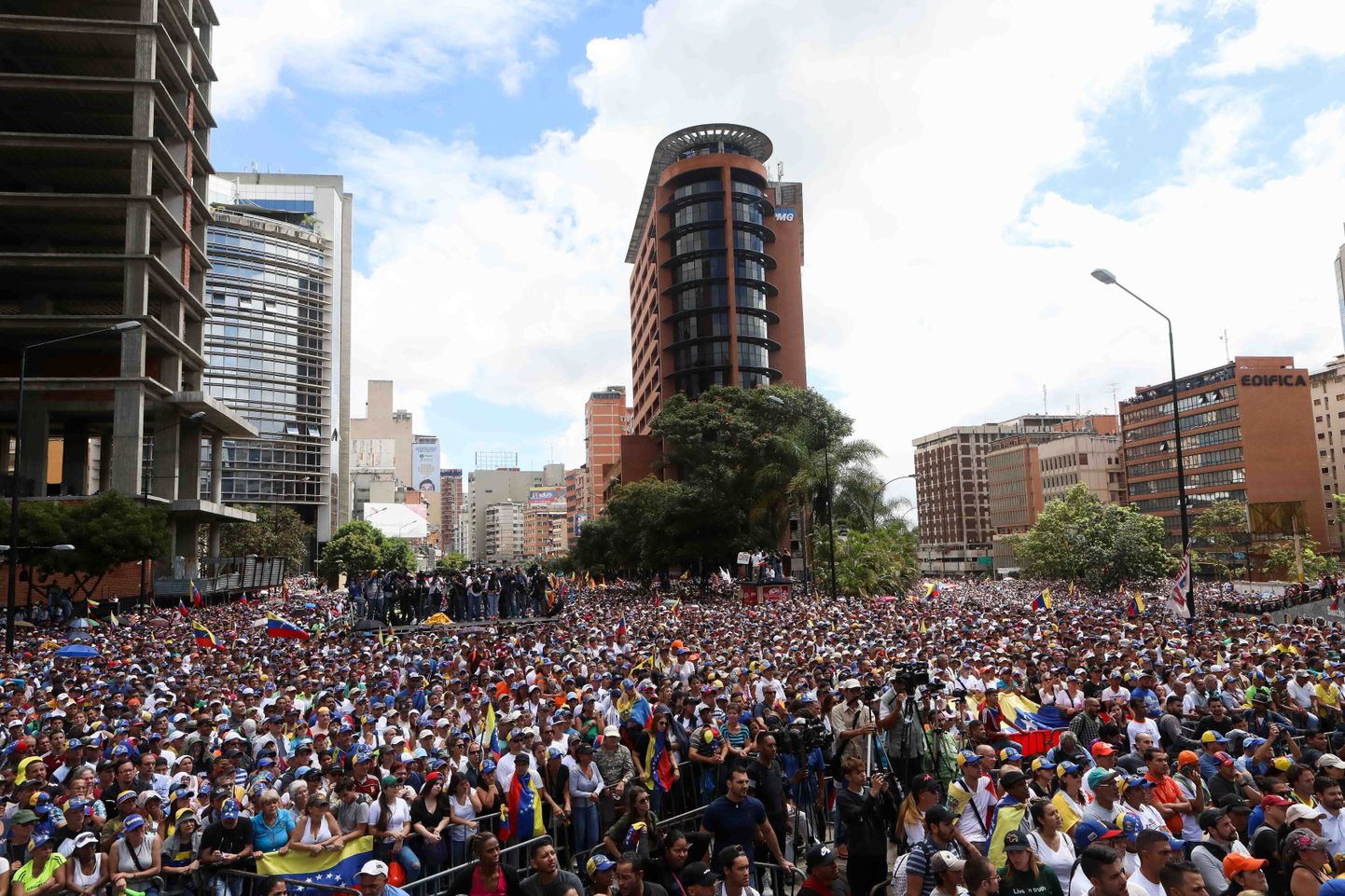 Valitsusvastaste meeleavaldus Caracases.