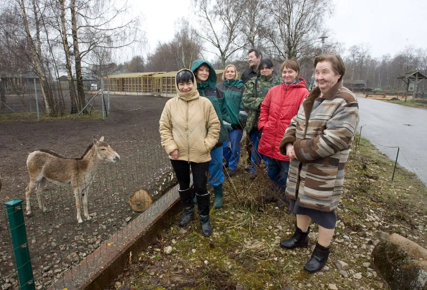 Niisugune seltskond saab loomaaias harva kokku, sest igaühel on oma töö eri kohas. Tatjana Miljutina (vasakult), Irina Salminen, Julia Pent, Vladimir Fainštein, Jana Sajadjan, Jelena Semjonova ning Jevgenia Jefimova.