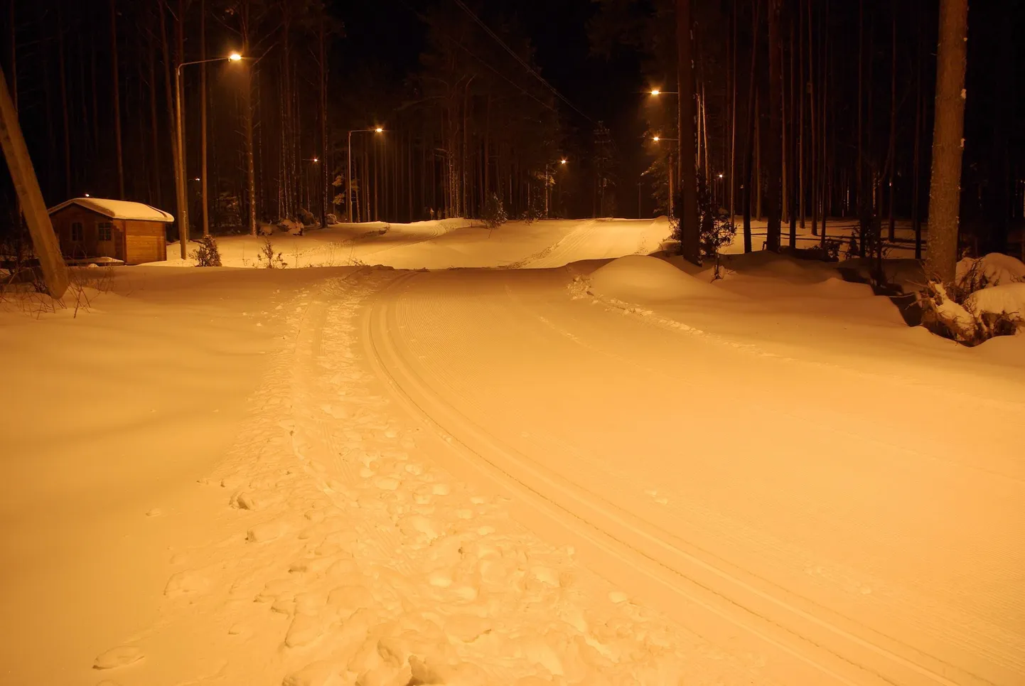 Värska valgustatud suusarada