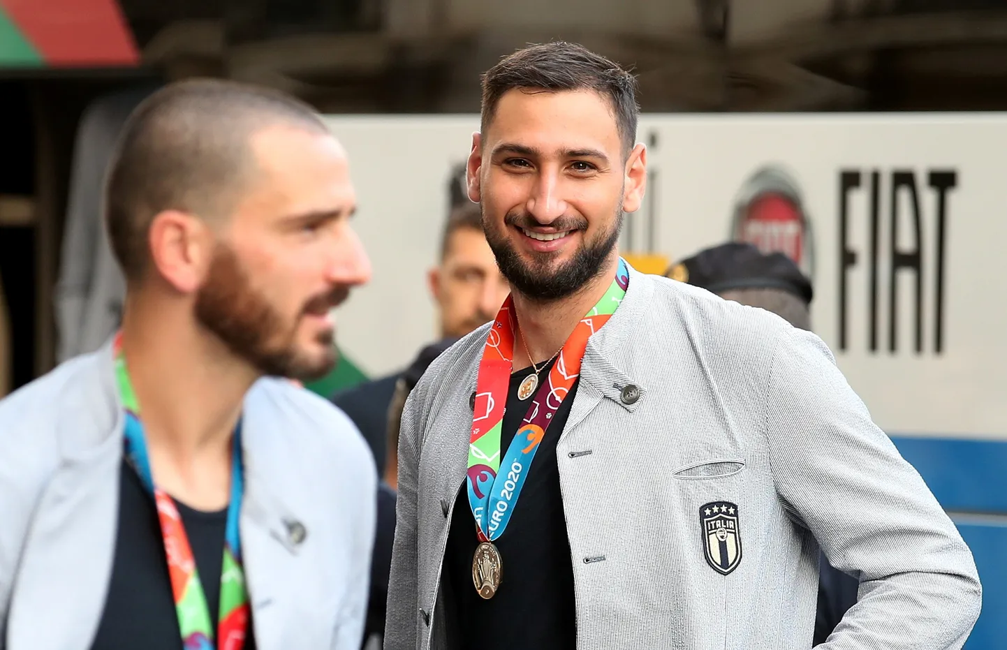 Gianluigi Donnarumma Itaalia koondise võidupidustustel peaministri residentsis.