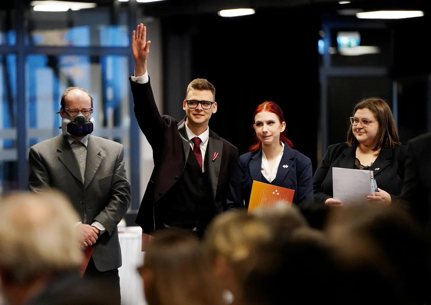 Konferenču centrā "ATTA Centre" notiek Nacionālās apvienības ikgadējais kongress, kura laikā tiek ievēlēts partijas priekšsēdētājs, valdes locekļi un komisiju pārstāvji.