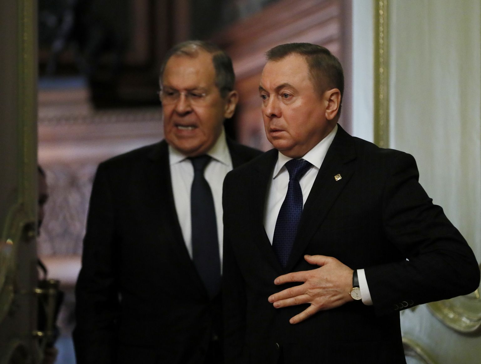 Vene välisminister Sergei Lavrov (vasakul) ja Valgevene välisminister Vladimir Makei (paremal).