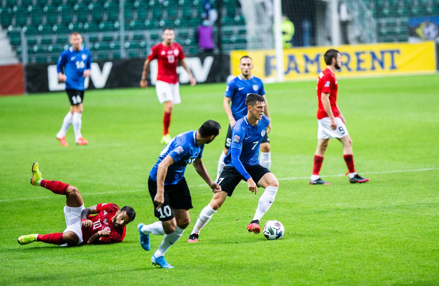 Eesti jalgpallikoondis. Pilt on illustratiivne.