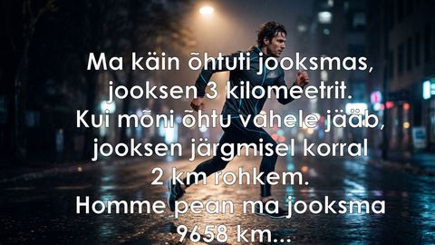Käin õhtuti jooksmas