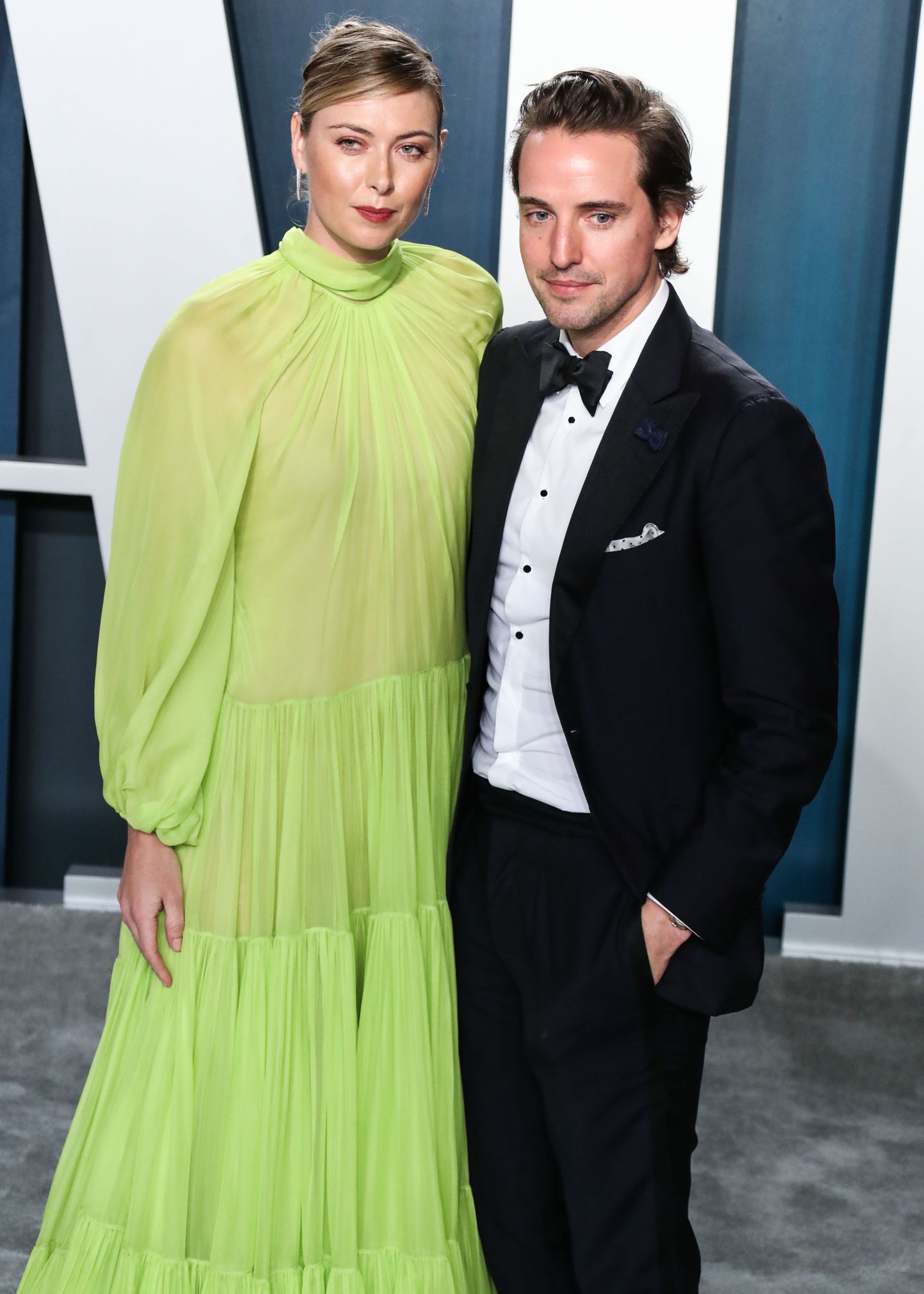 Maria Šarapova ja Alexander Gilkes 2020.aasta  Vanity Fair Oscar Partyl.