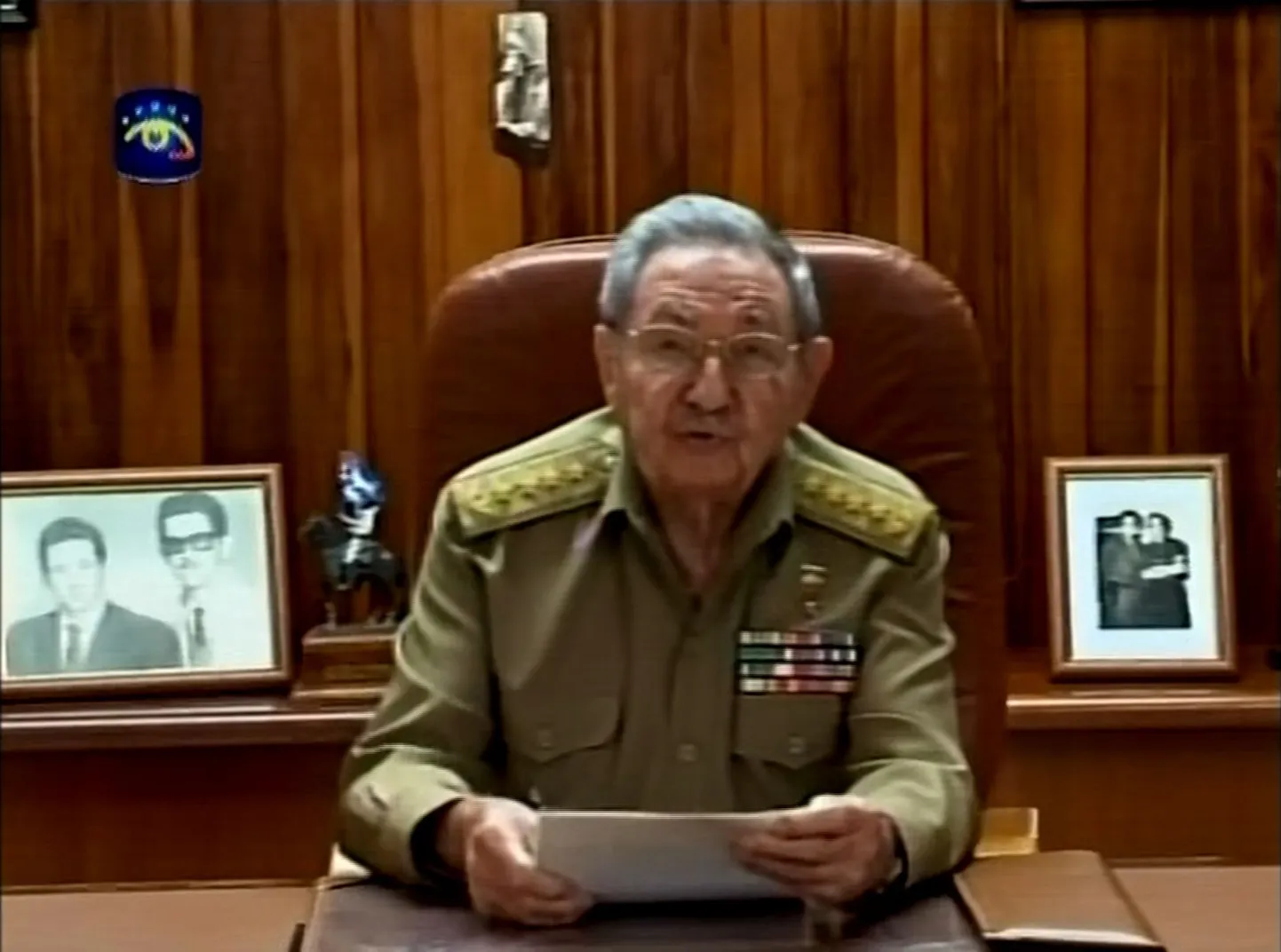 Kuuba president Raúl Castro täna rahvale rõõmusõnumit edastamas.