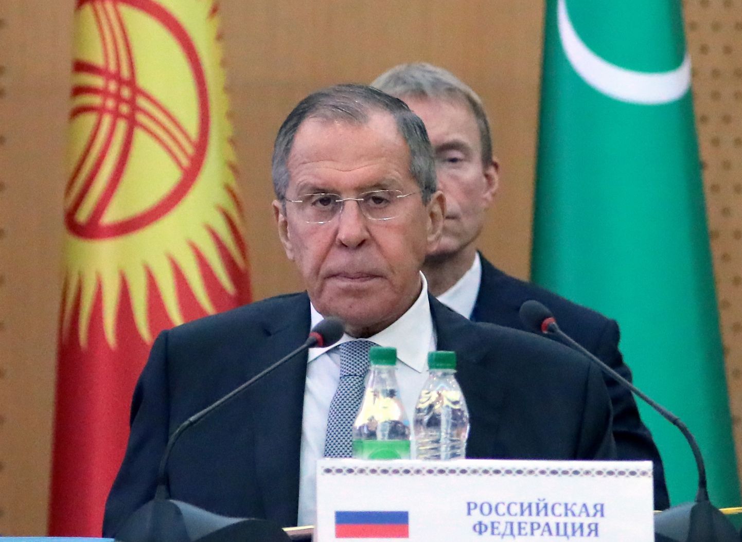 Vene välisminister Sergei Lavrov neljapäeval Türkmenistani pealinnas Aşgabatis Sõltumatute Riikide Ühenduse (SRÜ) välisministrite kohtumisel.