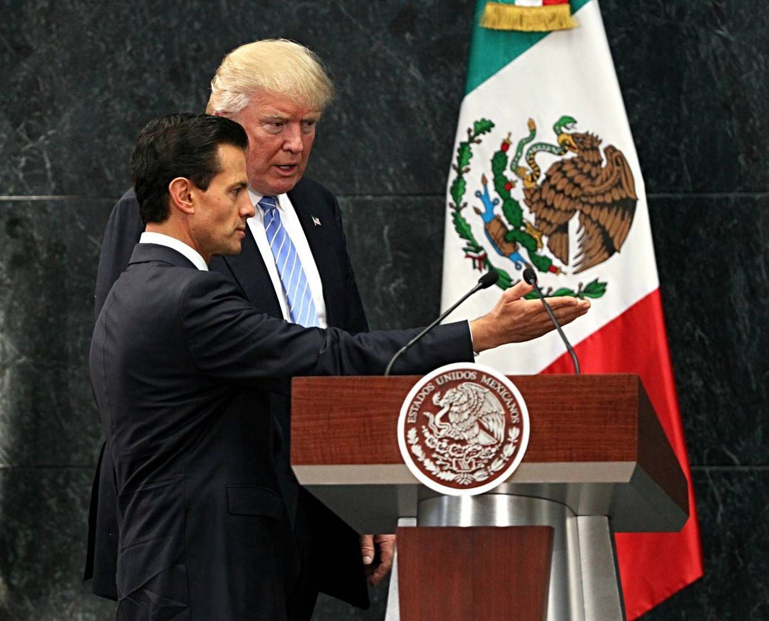 Enrique Peña Nieto ja Donald Trump kohtusid Mexicos septembris.