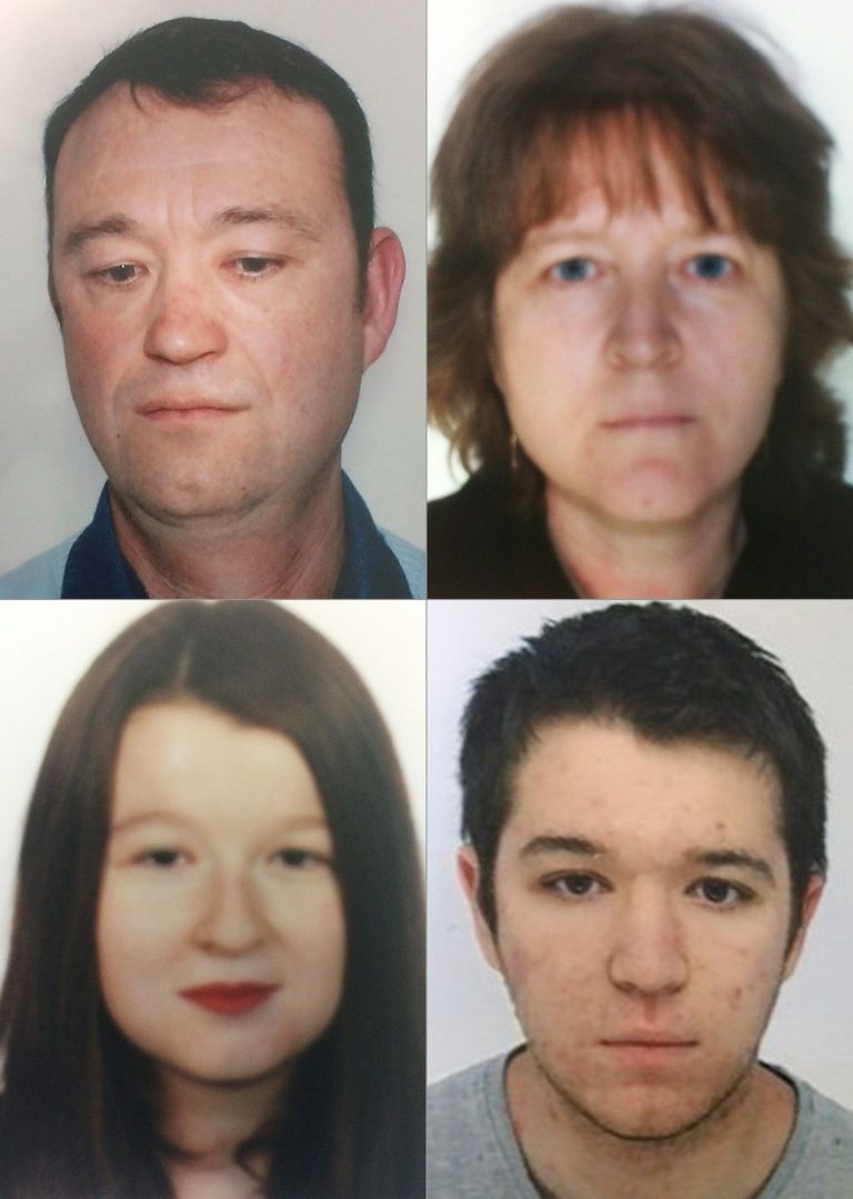 Prantsuse politsei jätkab neljaliikmelise Troadecide pere otsingut. Pildil Pascal, Brigitte, Chalotte ja Sebastien Troadec