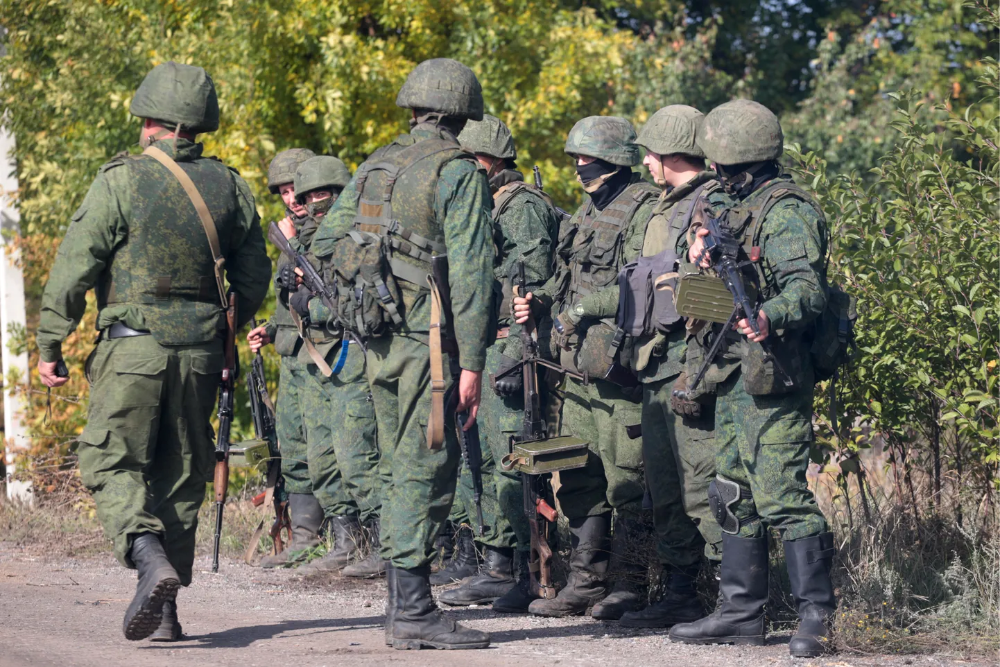 Sõdurid Petrovskoje küla lähedal Donbassis.