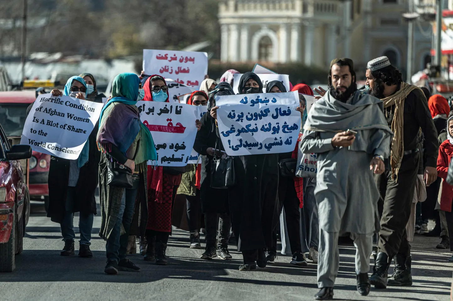 Naiste protest Kabulis 24ndal novembril.