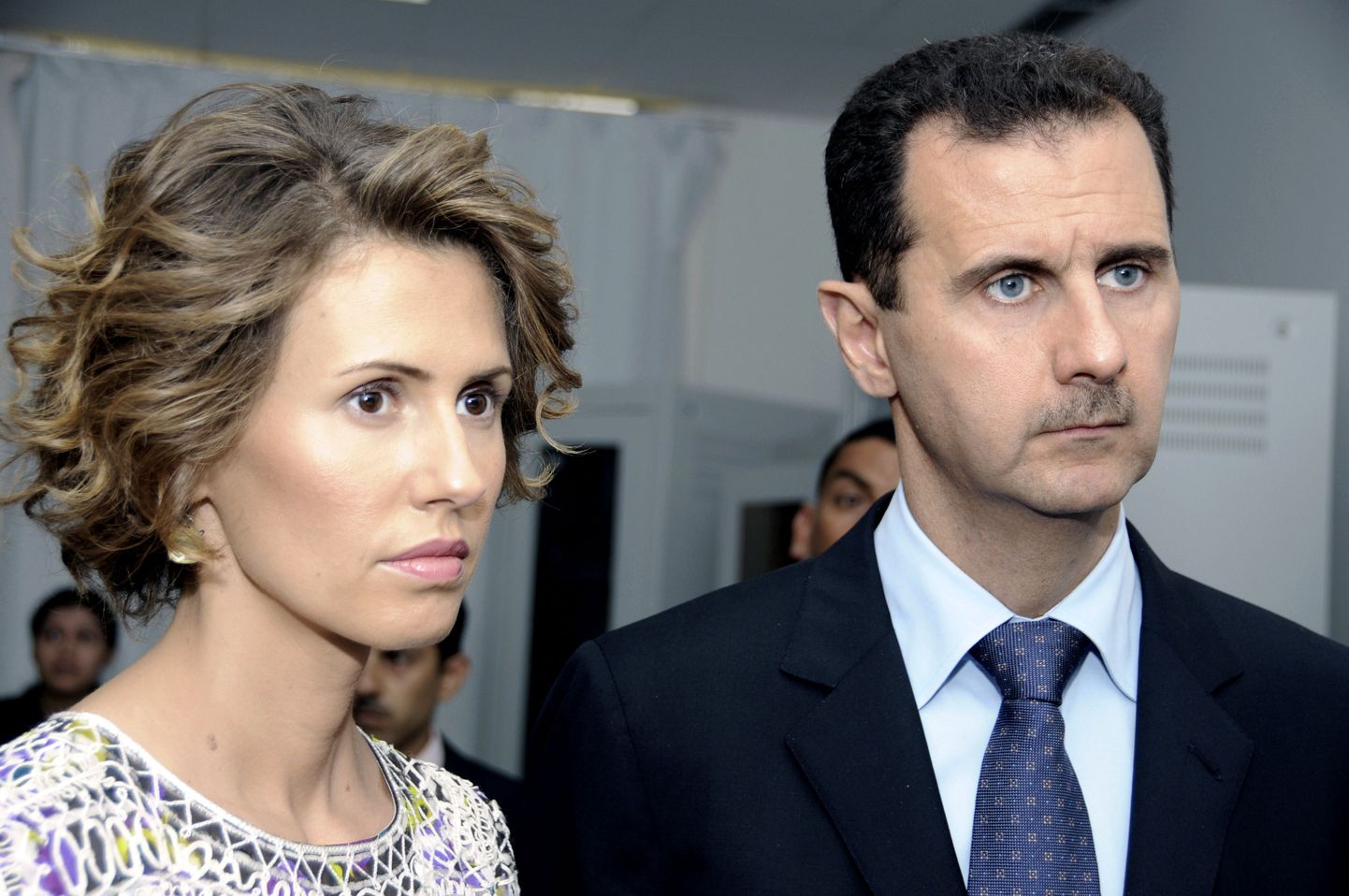 Sīrijas prezidents Bašars al Asads ar sievu Asmu