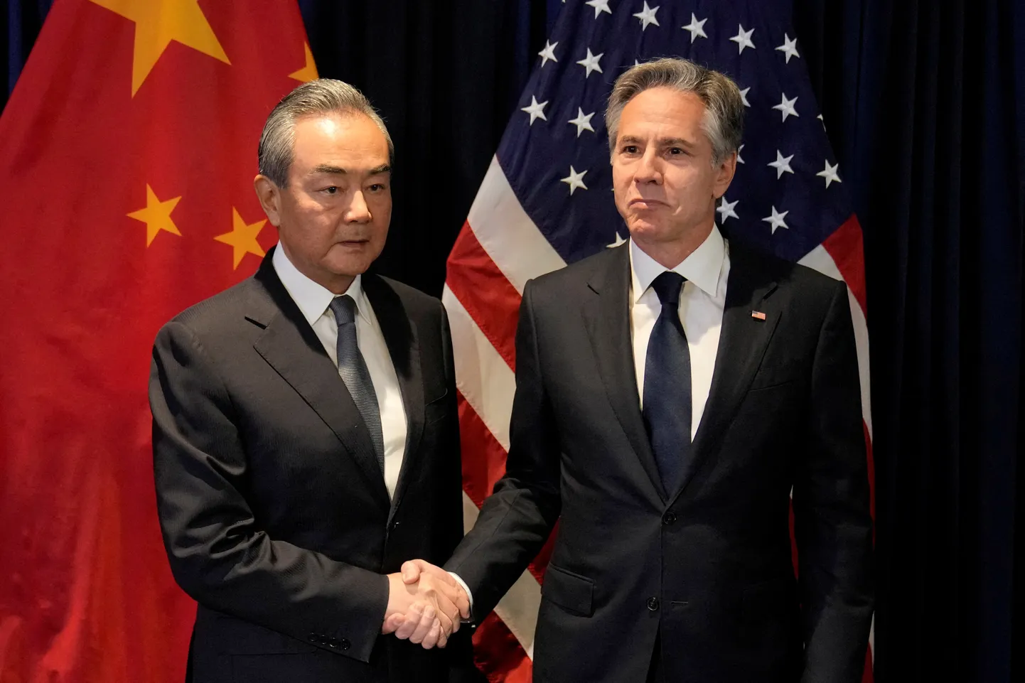 Wang Yi ja Antony Blinken.