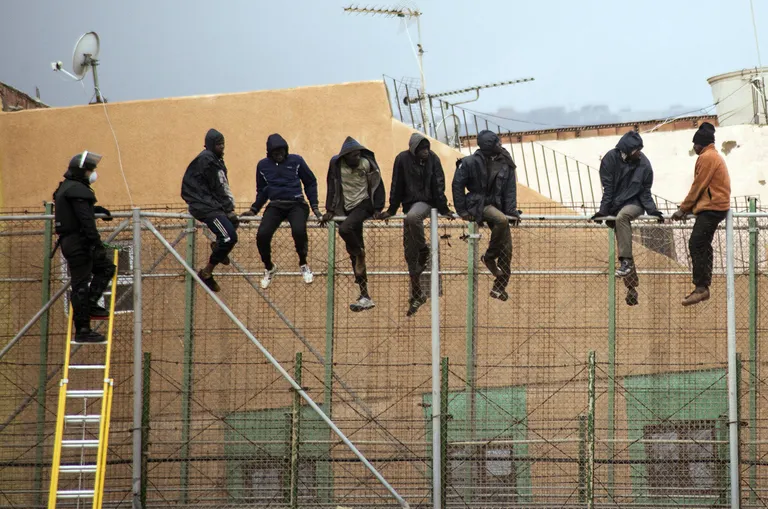 Hispaaniasse põgeneda üritanud Aafrika migrandid. Foto: Scanpix