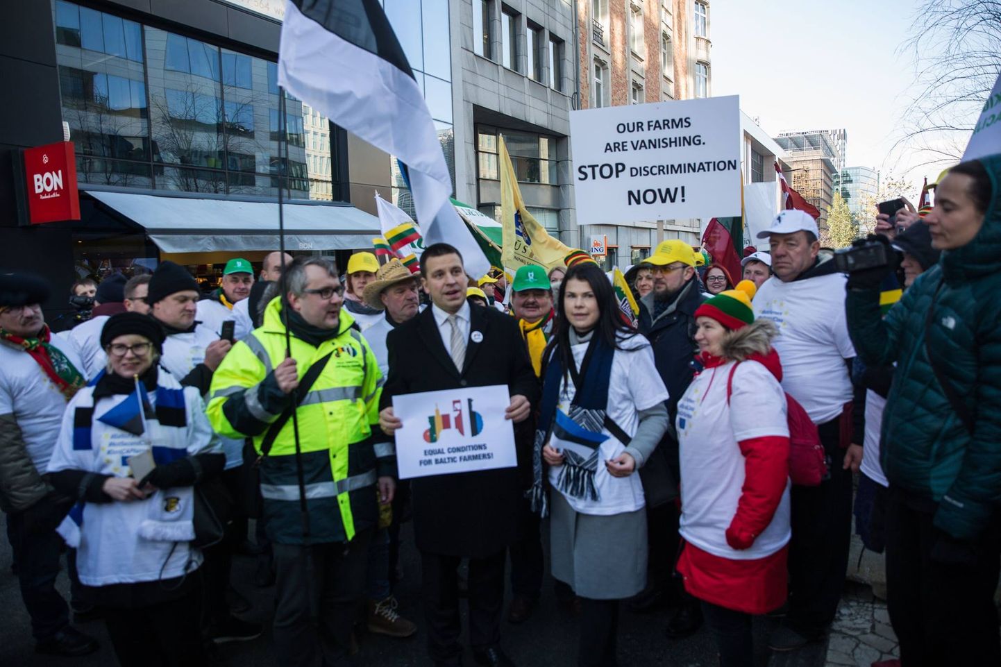 Möödunud aastal Brüsselis toimunud Eesti, Läti ja Leedu põllumeeste meeleavaldus.