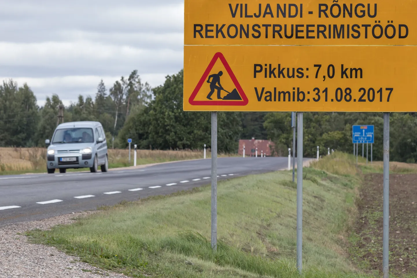 Nagu poolteist aastat tee ääres olnud silt teavitas, saigi tee valmis augusti lõpuks. Ehkki ehitajad pole seal pärast tee valmimist midagi teinud, on selle kvaliteet muutunud paari kuuga nii, et maanteeamet saab töö ehitajalt vastu võtta.