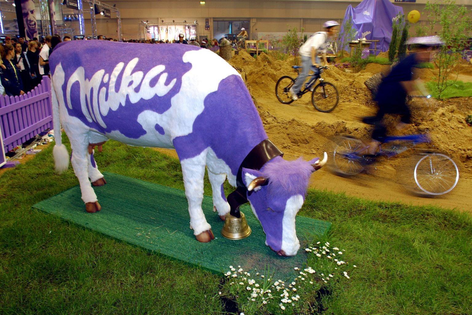Milka šokolaadi reklaam rattavõistlusel. Foto on illustratiivne.
