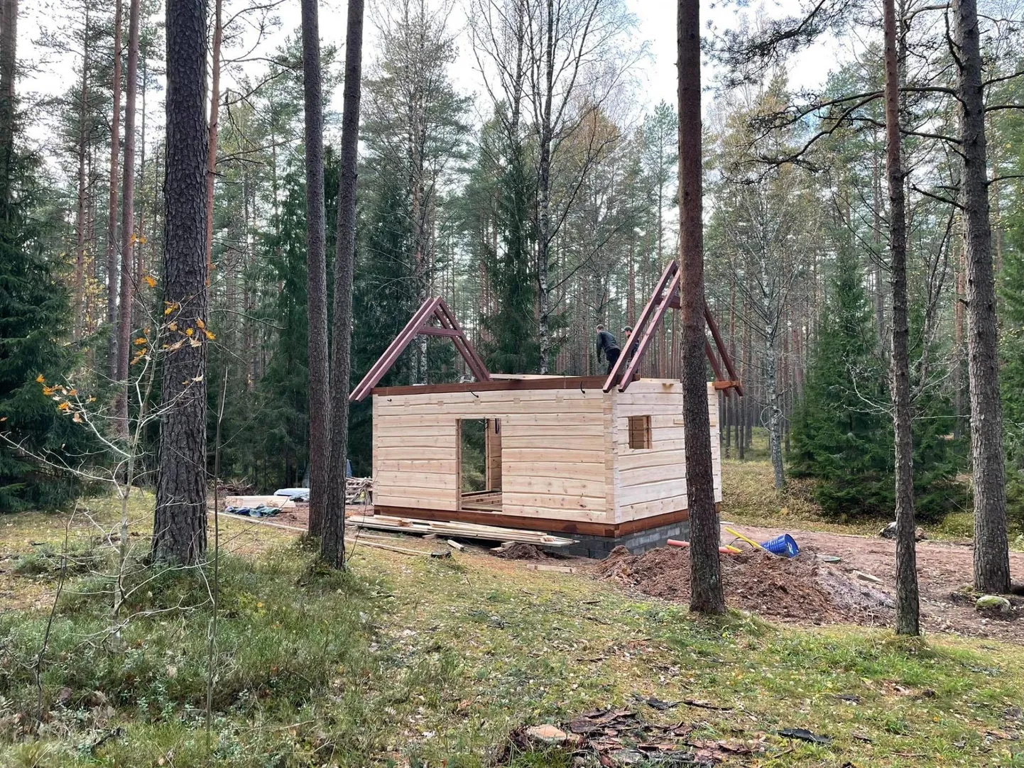 Majaehitus. Pilt on illustratiivne