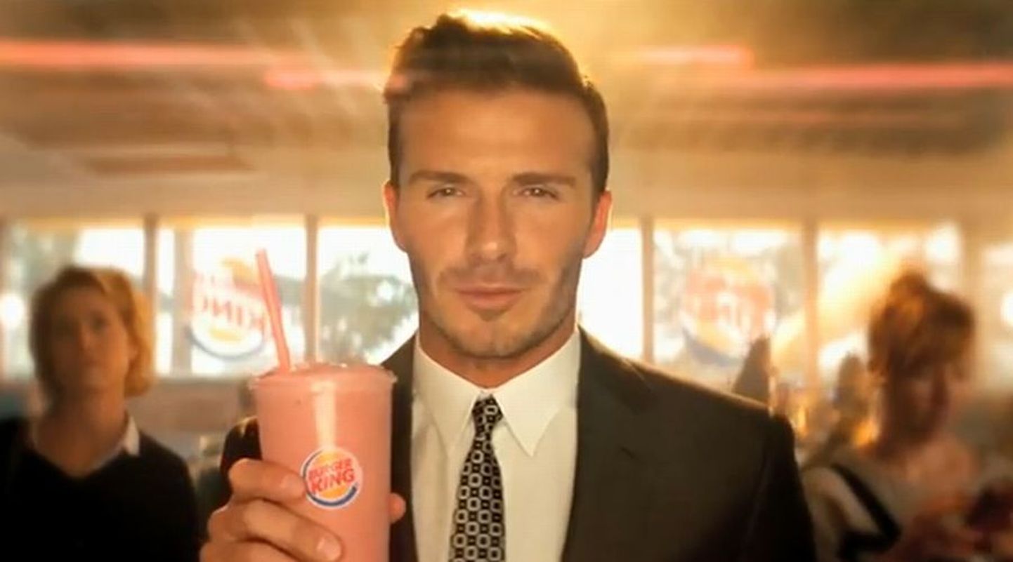 David Beckham Burger Kingi reklaamis.