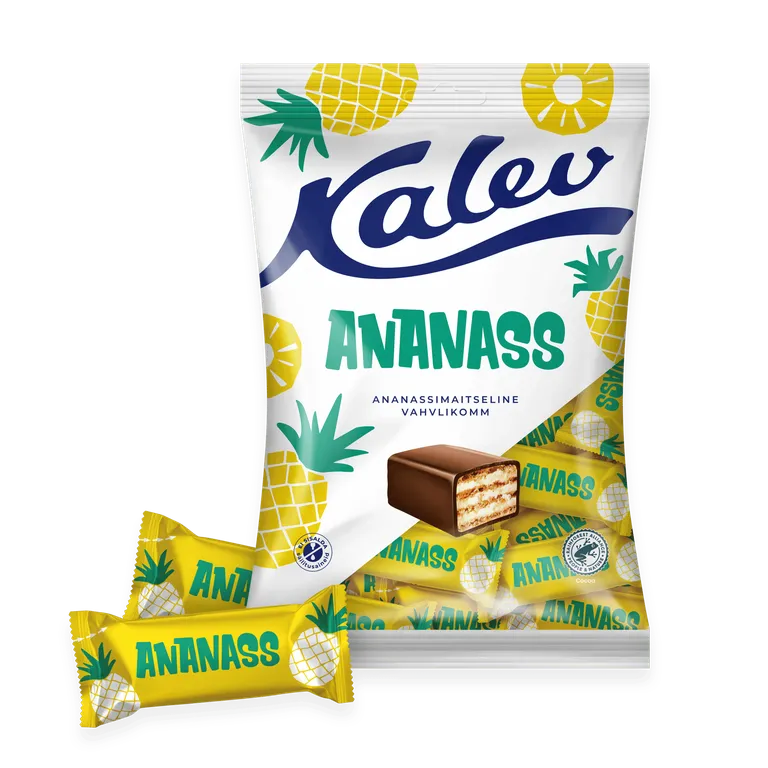Paljude lemmik ananassikomm uues pakendis.