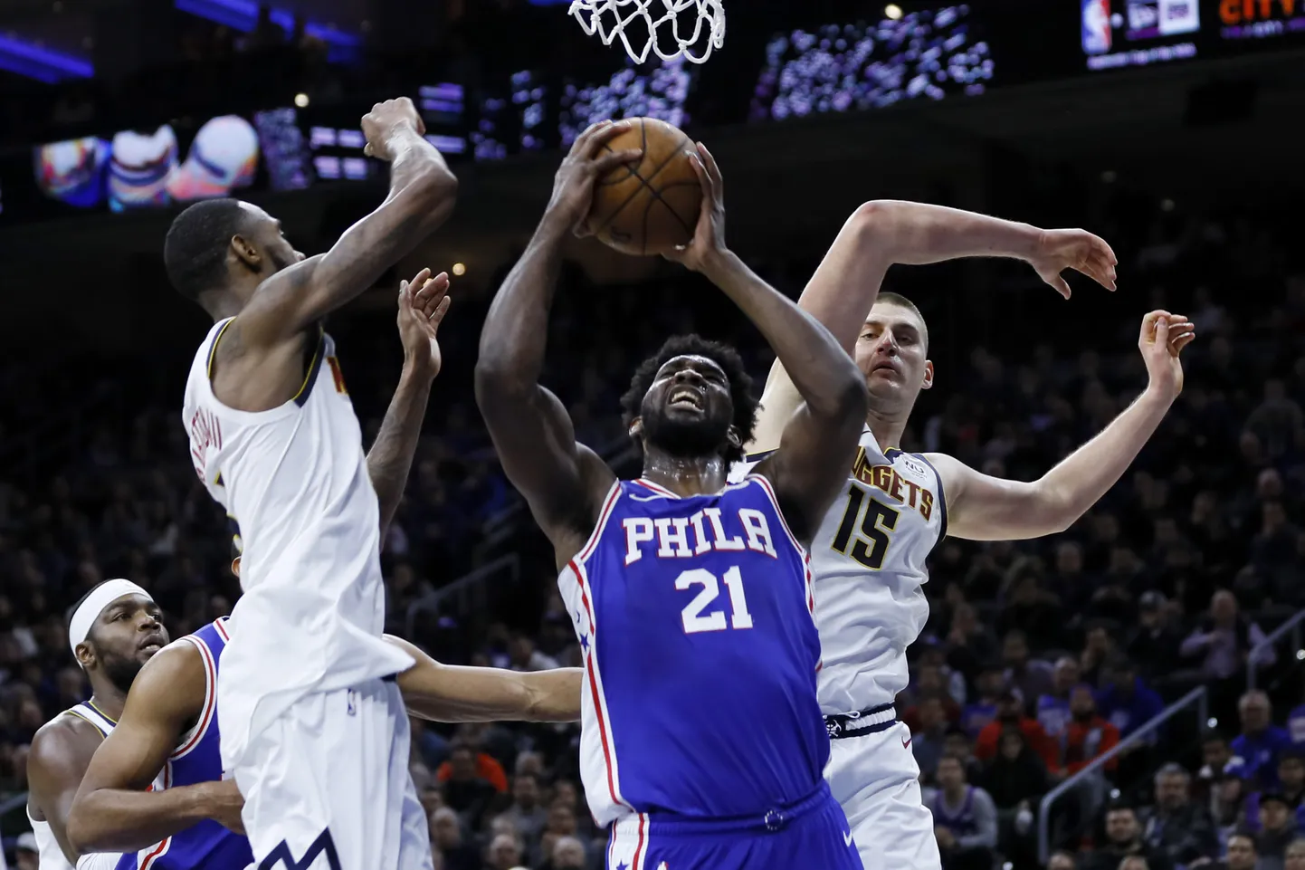 Philadelphia 76ersi Joel Embiid oli eile oma meeskonna resultatiivseim