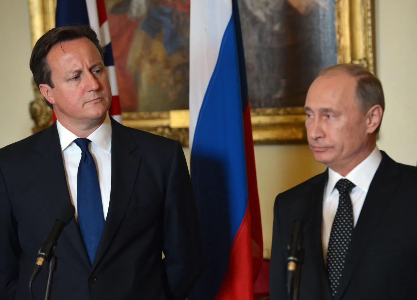 Suurbritannia peaminister David Cameron ja Vene president Vladimir Putin.