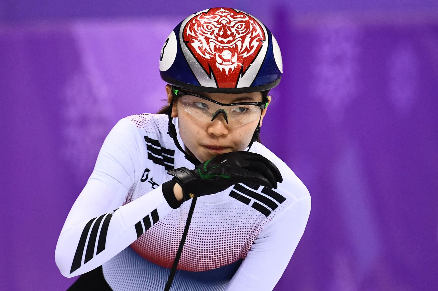 Shim Suk-Hee 2018. aasta veebruaris Pyeongchangi taliolümpial.