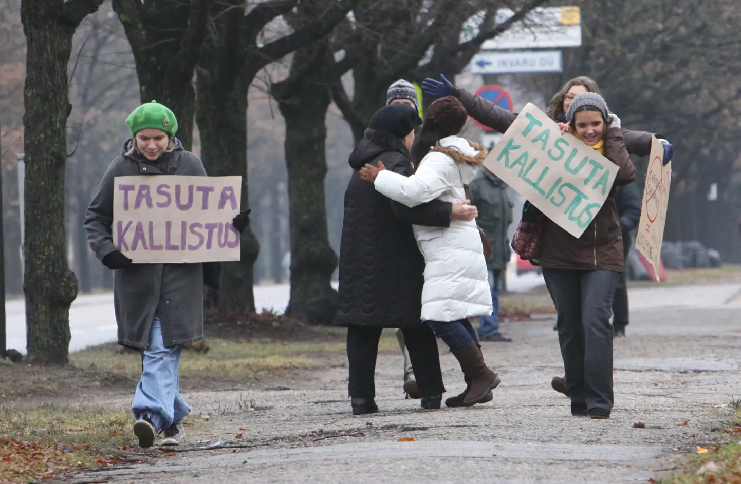 Tarbimisvastaste aktsioon Pärnus.