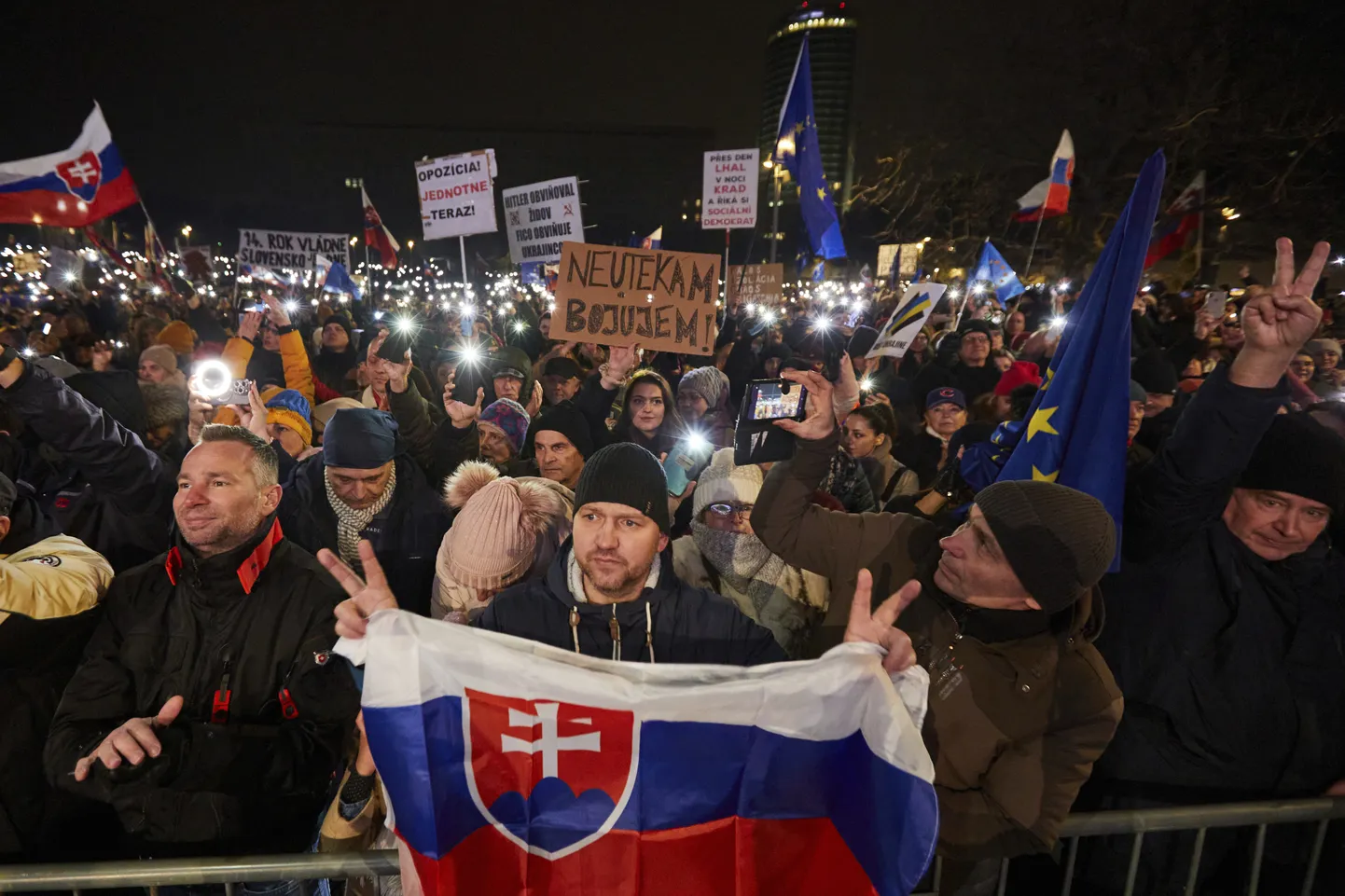 Protesti Bratislavā šī gada 7. februārī