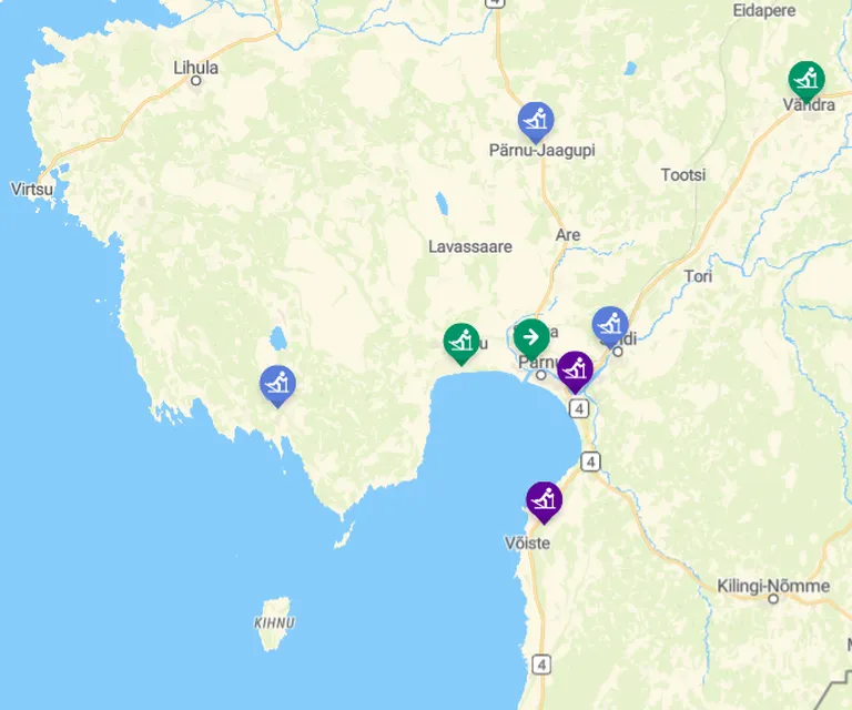 Pärnumaal on kaheksa terviseradade võrgustikku kuuluvat rada, mille olude kohta leiab teavet veebilehelt Eesti terviserajad.ee.