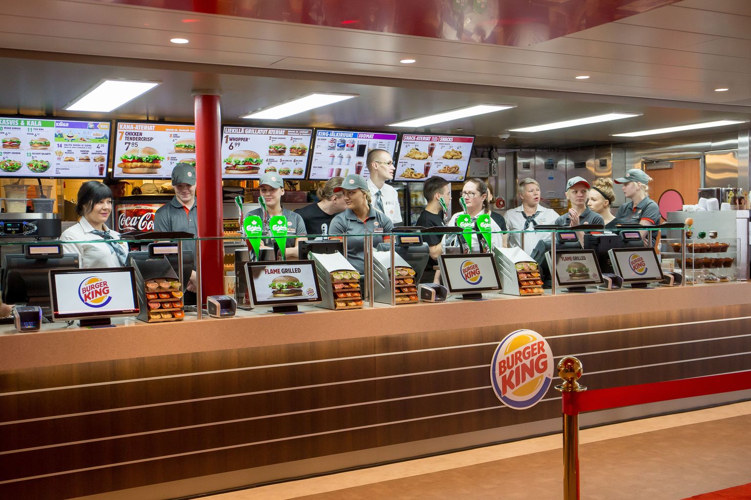 Burger King restorani avamine eelmise aasta alguses Tallink Star kiirlaeval.