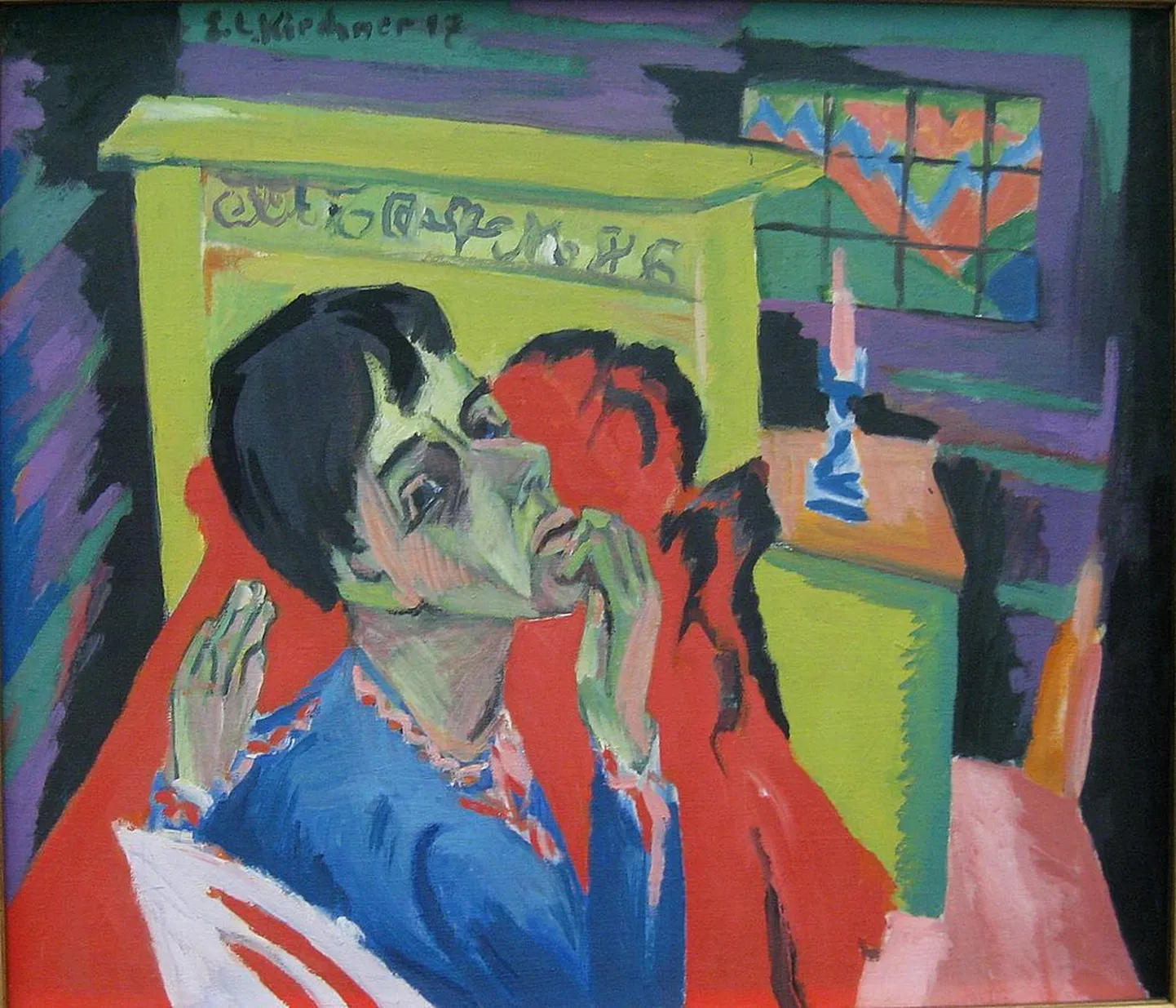 Ernst Ludwig Kirchner- Autoportree haigena, 1918