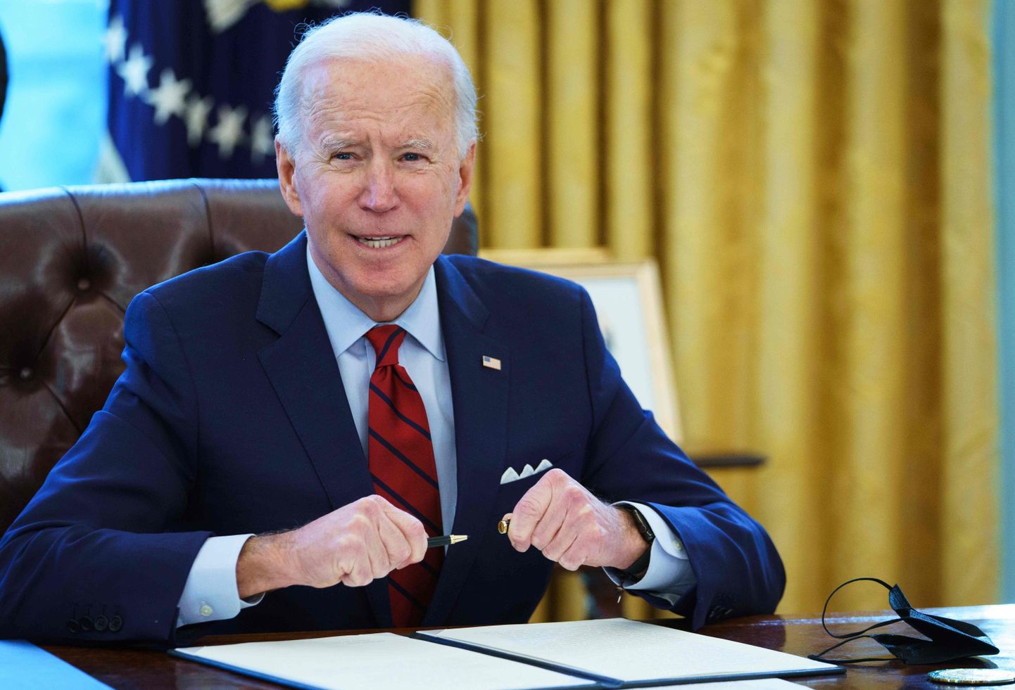 Joe Biden eile, 28. jaanuaril 2021 Valges Majas tööpostil.