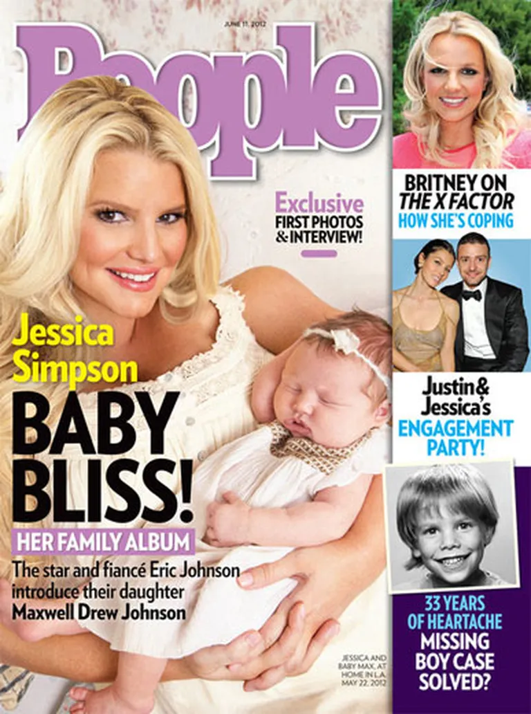Džesika Simpsone meitiņas Maksvelas fotogrāfiju žurnālam "People" pārdevusi par 80 tūkstošiem dolāru 
