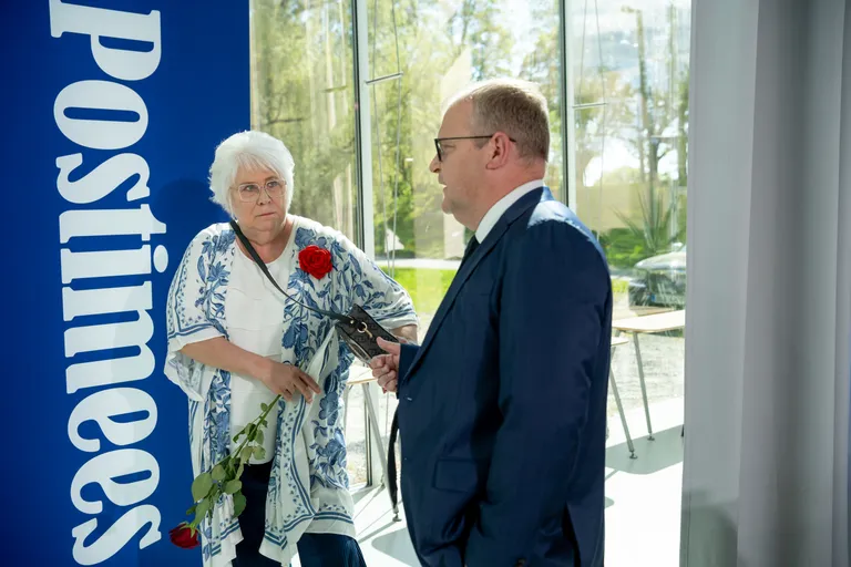 Postimehe Eurodebatt 2024: Pärnu. Urmas Paet ja Marina Kaljurand.