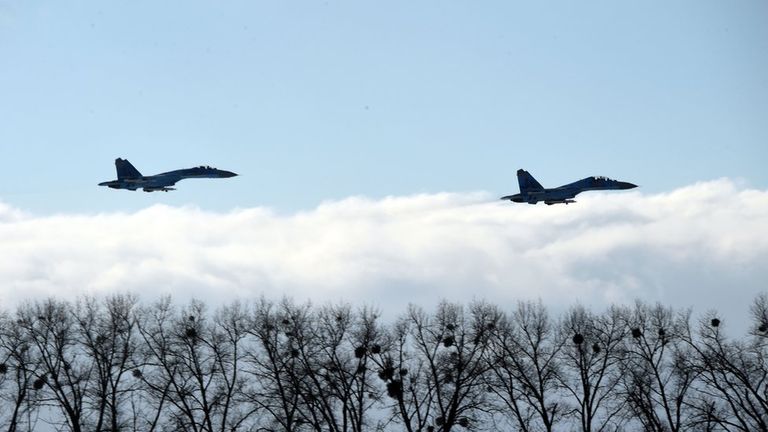 Украинские Су-27 в Житомире