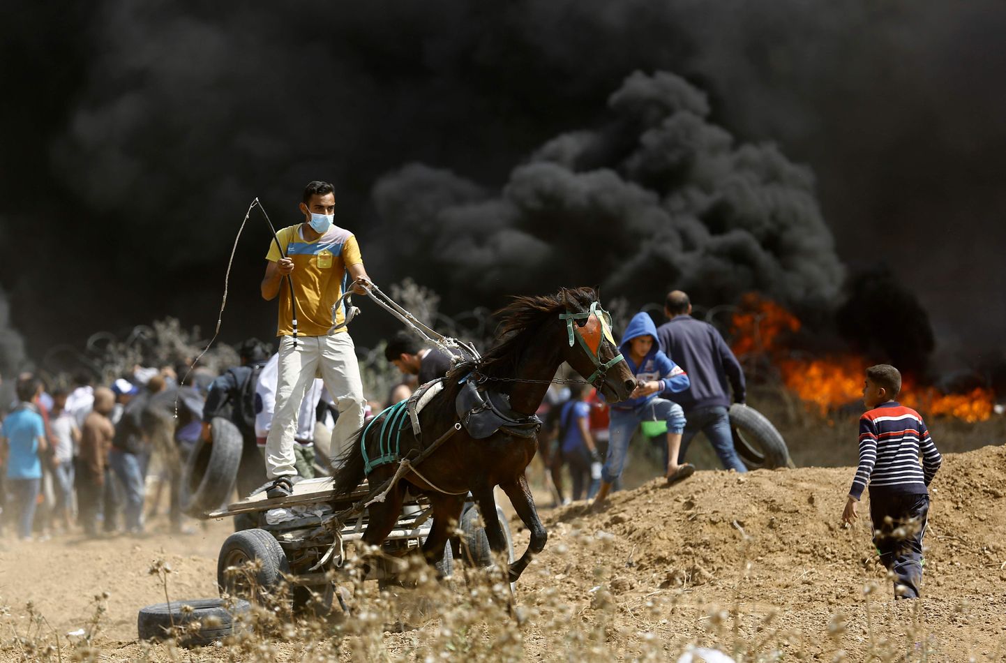 Протесты на границе сектора Газа и Израиля.