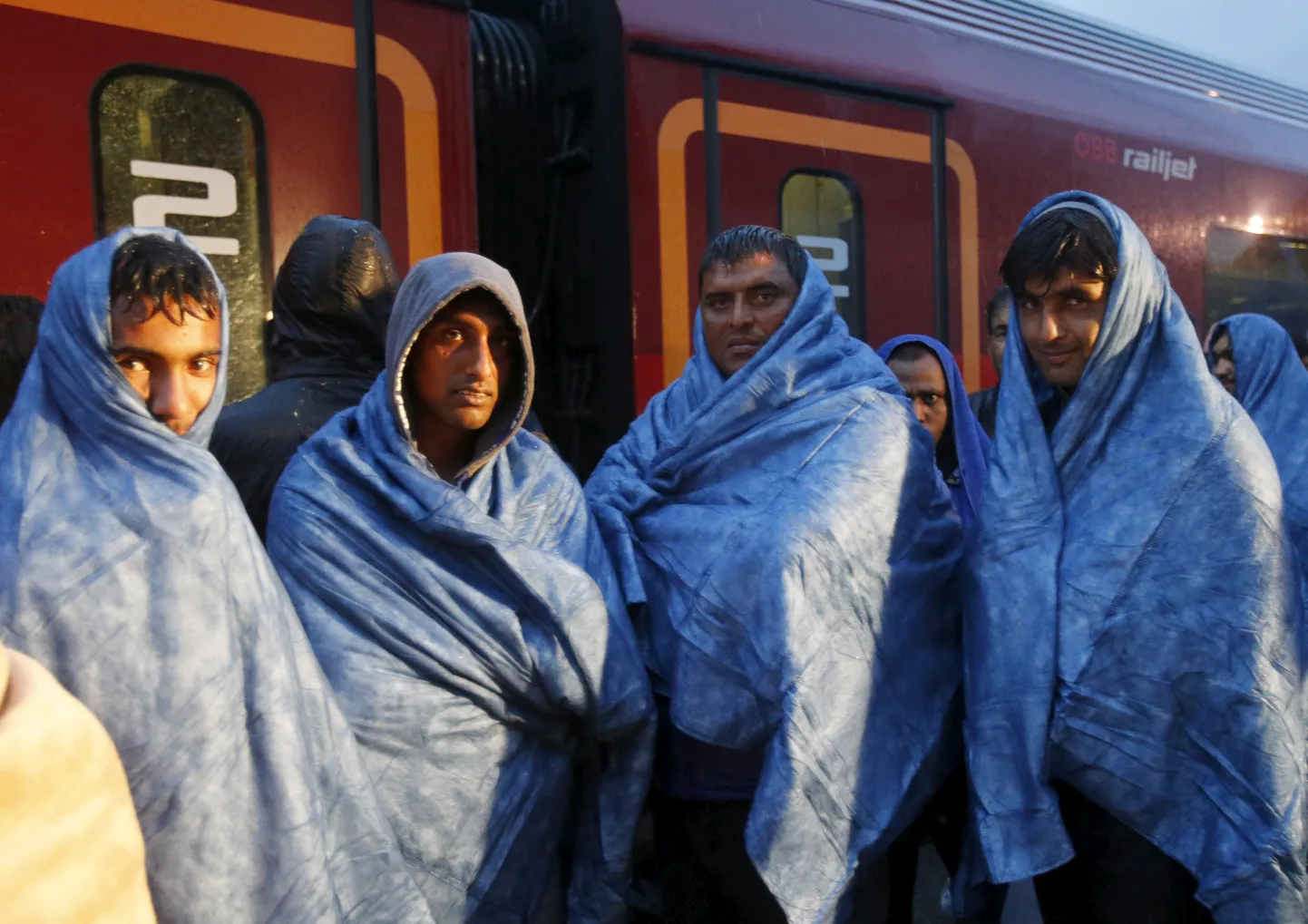 Migrandid Austria Nickelsdorfi raudteejaamas 2015. aastal.
