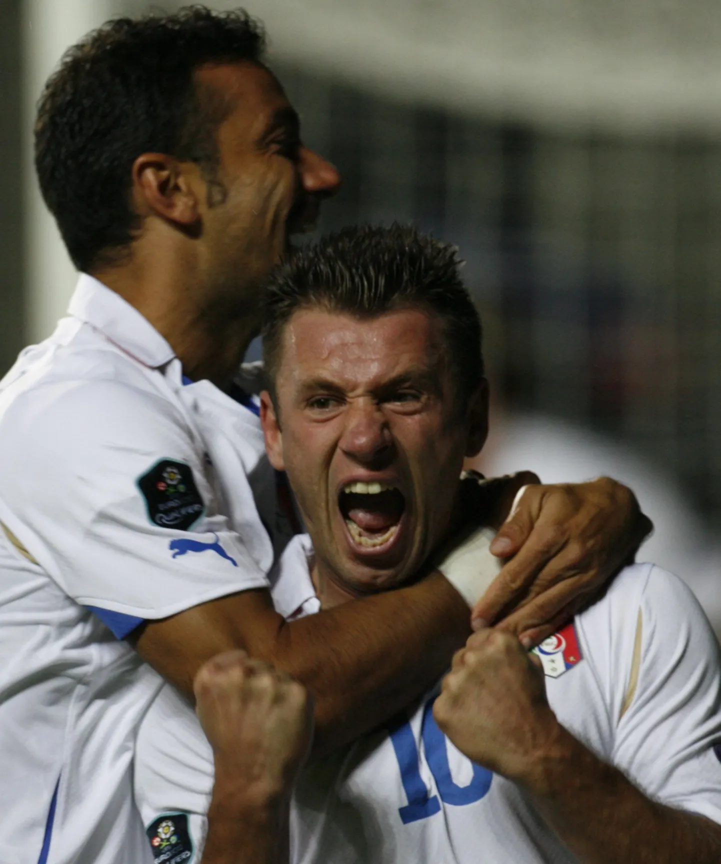 Antonio Cassano septembris Eesti koondisele löödud väravat tähistamas.