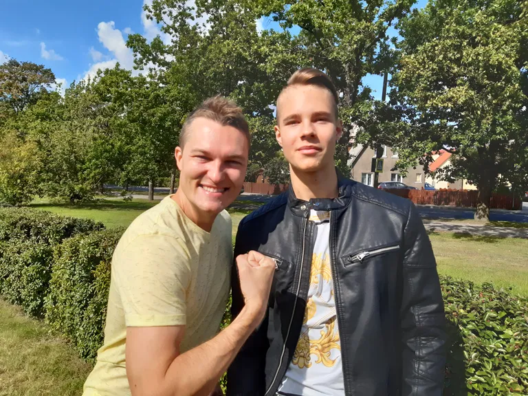 Lauri Hermann ja Teen Mister of Estonia Reinhard Rebane
