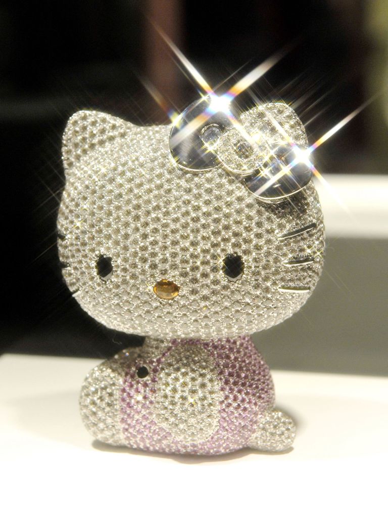 Kalliskividega kaetud Hello Kitty kujuke, mis maksab umbes 150 000 dollarit. Foto: Scanpix