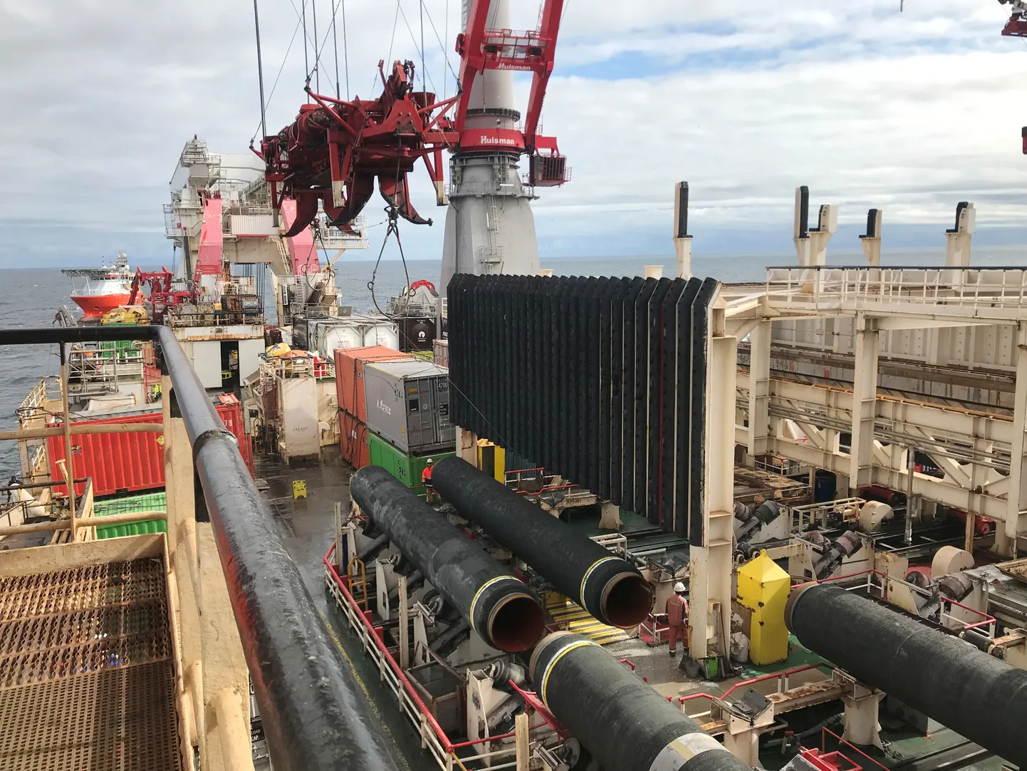 Gaasijuhet Nord Stream 2 vette paigaldav laev Solitaire 13. septembril Läänemerel.