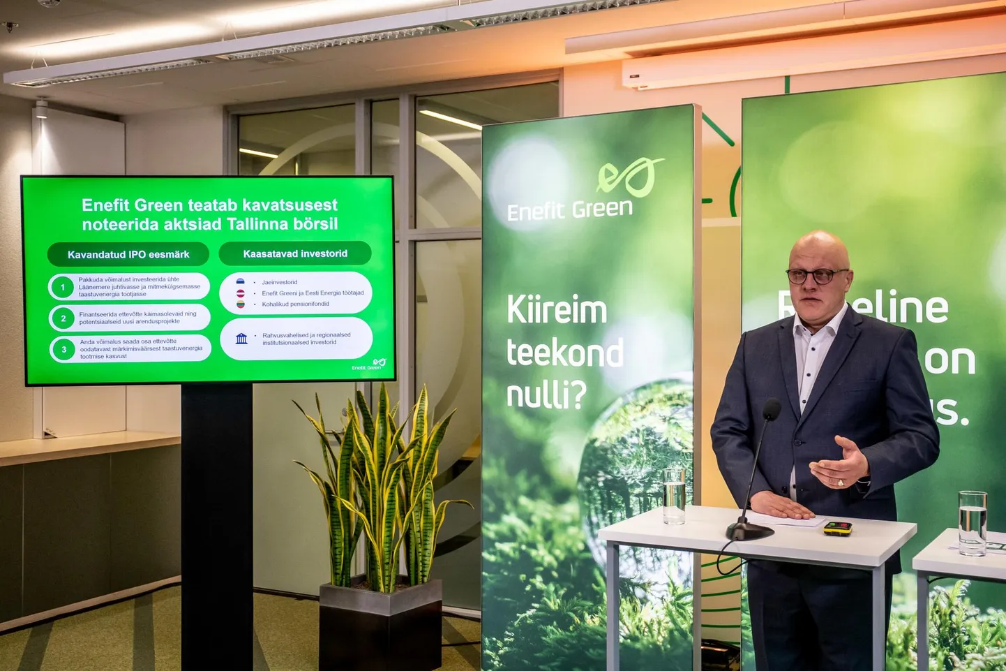 Eesti Energia tütarettevõtte Enefit Green juhatuse esimees Aavo Kärmas teatas eile, et ettevõte läheb Tallinna börsile.