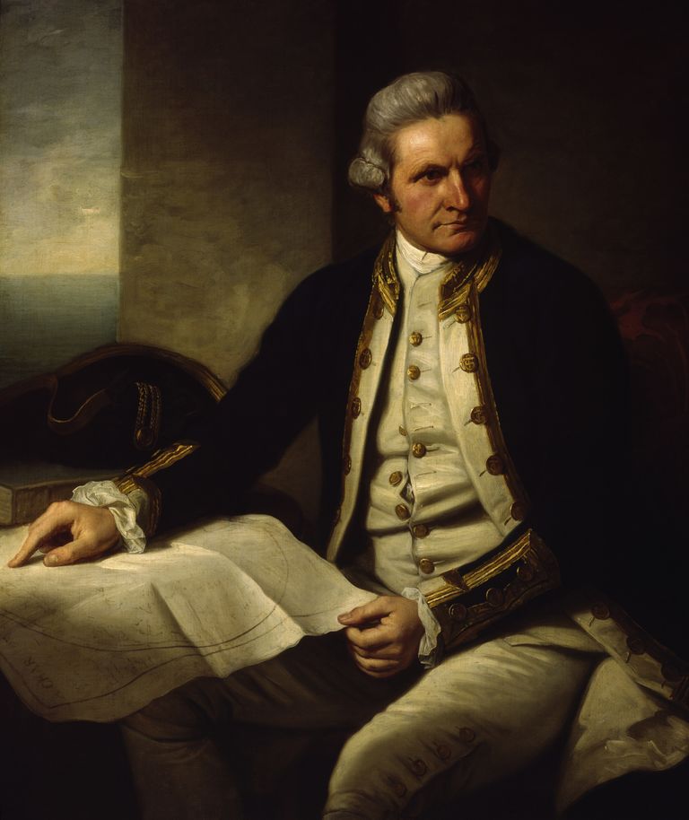 Kunstnik Nathaniel Dance'i 1770. aasta maal kapten James Cookist Londoni meremuuseumis
