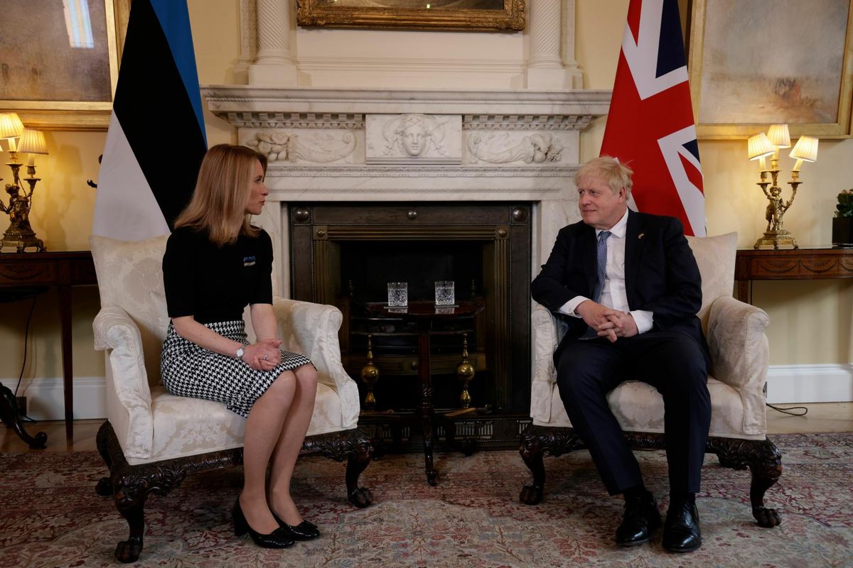 Ühendkuningriigi peaminister Boris Johnson koos Kaja Kallasega Londonis. 