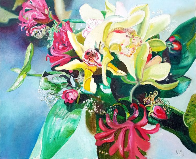 Maija Tabaka "Orhidejas" 2019 (54 x 64 cm)