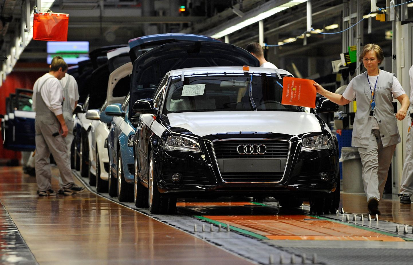 Audi autofirma töölised Ingolstadtis Lõuna-Saksamaal.