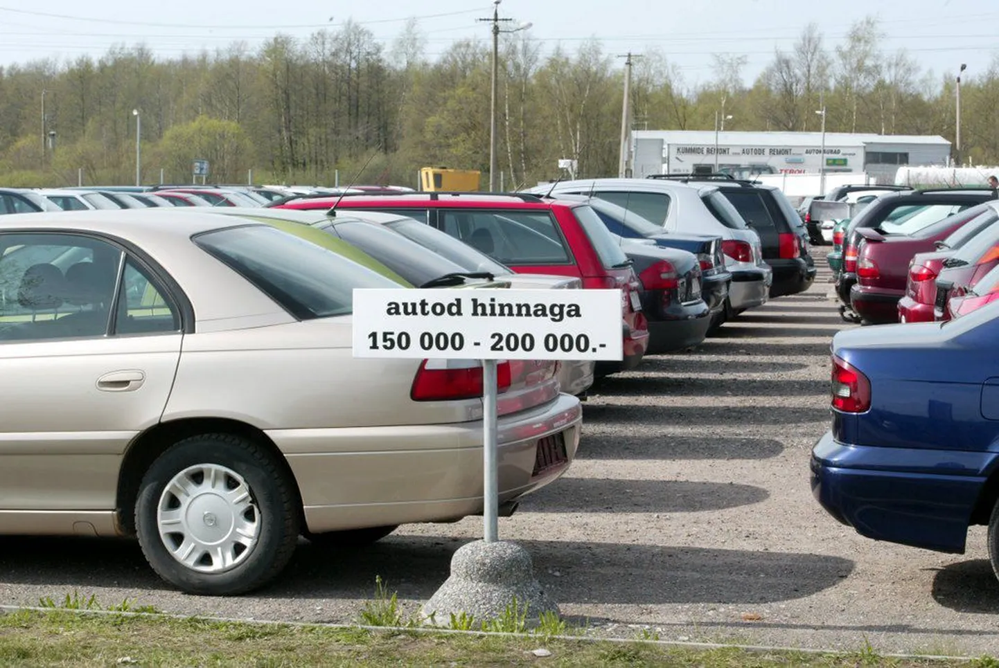 Kasutatud autode müügiplats. Foto on illustreeriv.